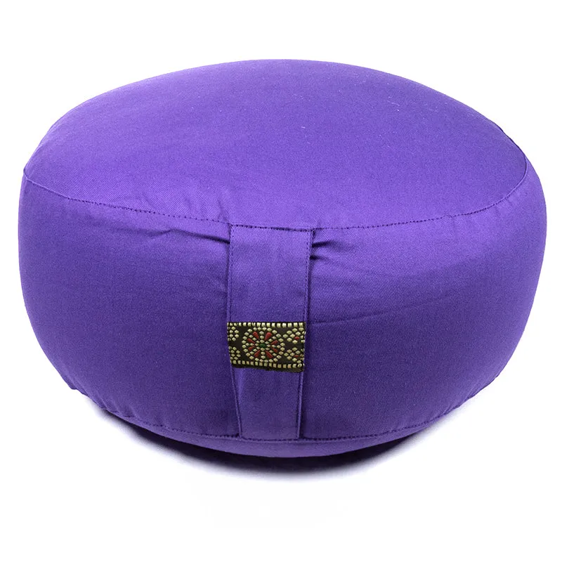 Meditatiekussen violet biokatoen