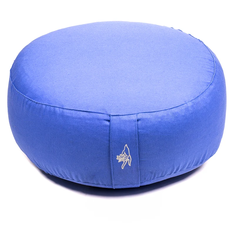 Meditatiekussen blauw biokatoen