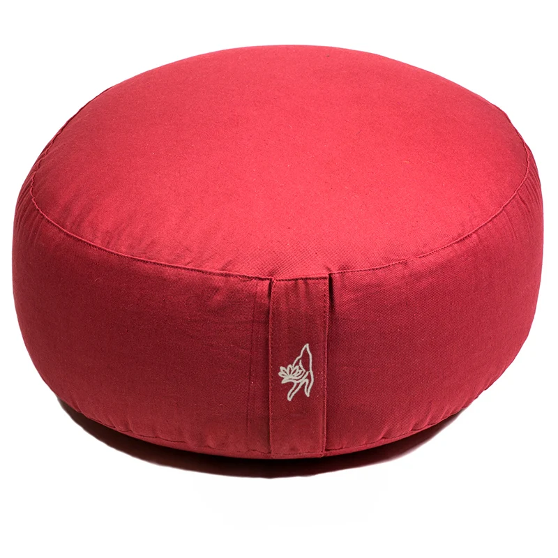 Meditatiekussen rood biokatoen