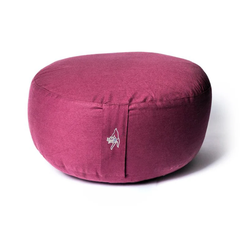 Meditatiekussen licht aubergine biokatoen