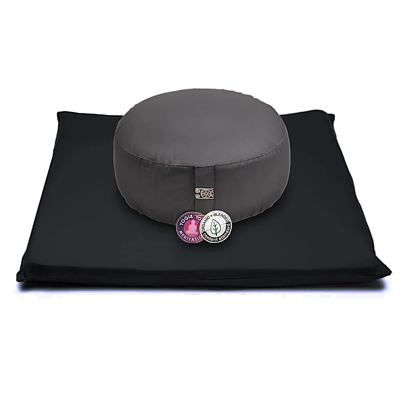 Meditatie SET antraciet/ zwart biokatoen
