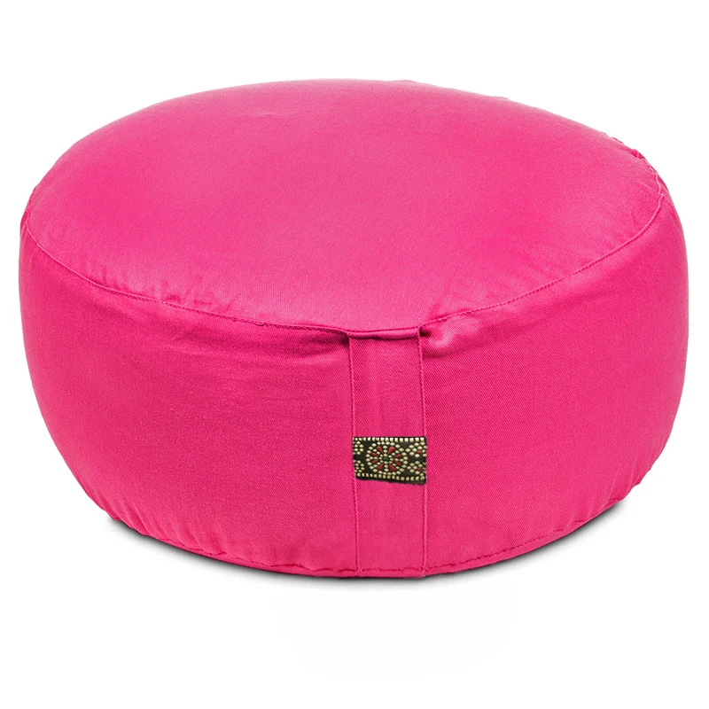 Meditatiekussen roze biokatoen