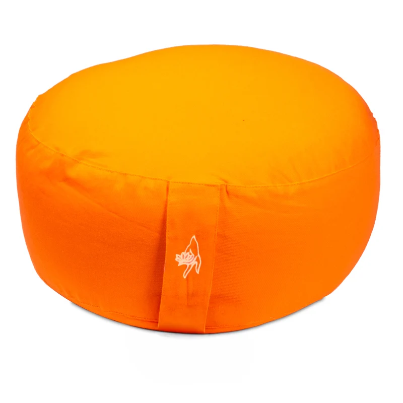 Meditatiekussen oranje biokatoen