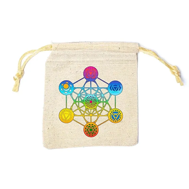 Katoenen tasje kubus van Metatron