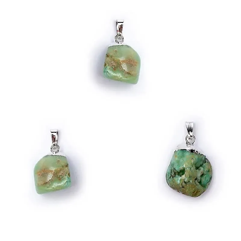 Chrysopraas edelsteenhanger met oog en kapje