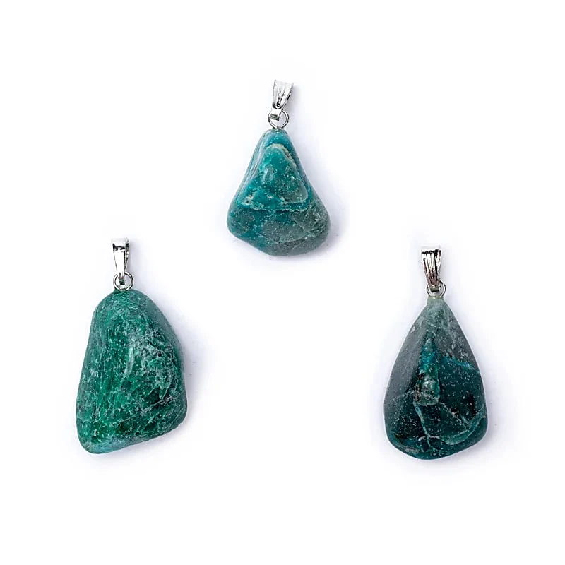 Chrysocolla edelsteenhanger met geboord oogje