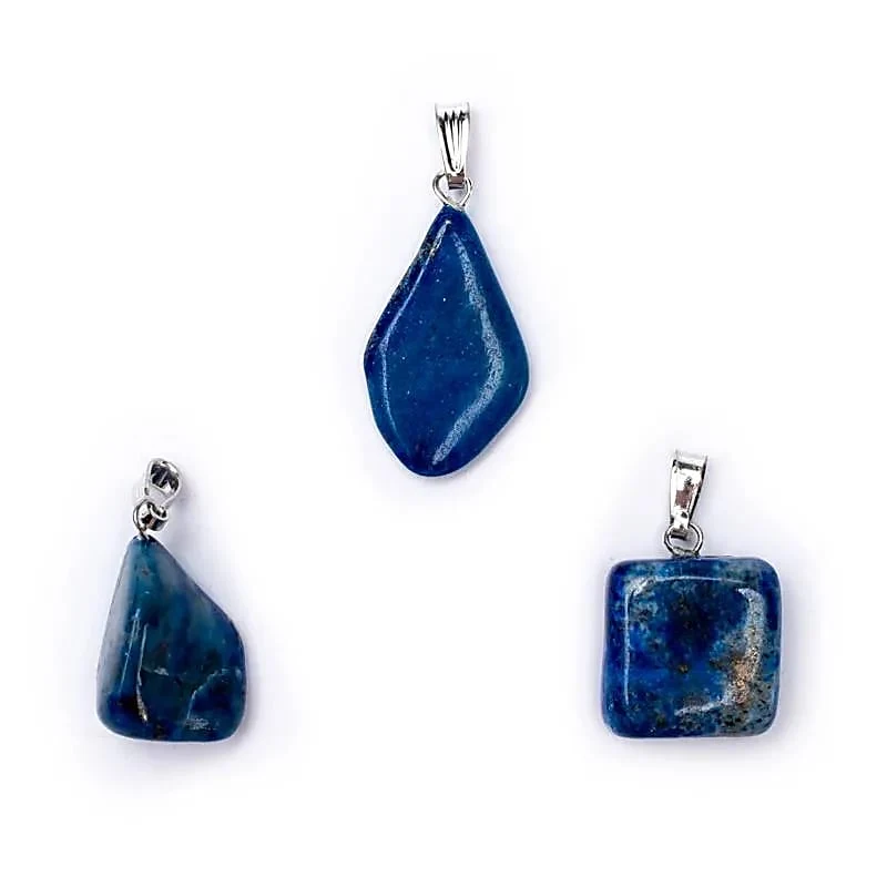 Lapis lazuli edelsteenhanger met geboord oogje