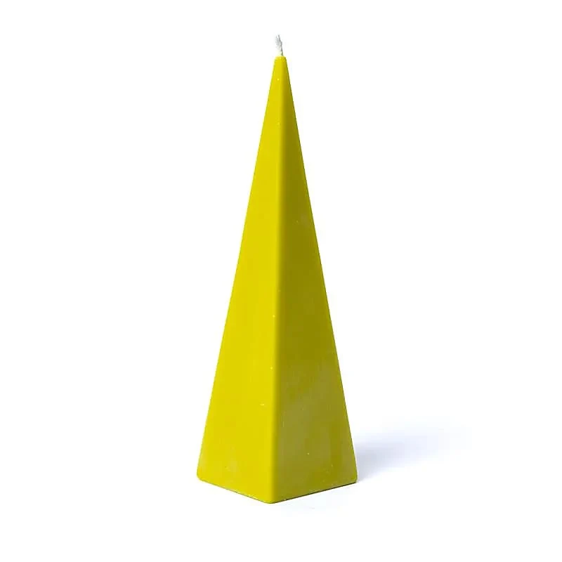 Piramide kaars groen geurloos
