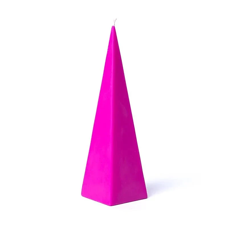 Piramide kaars magenta geurloos