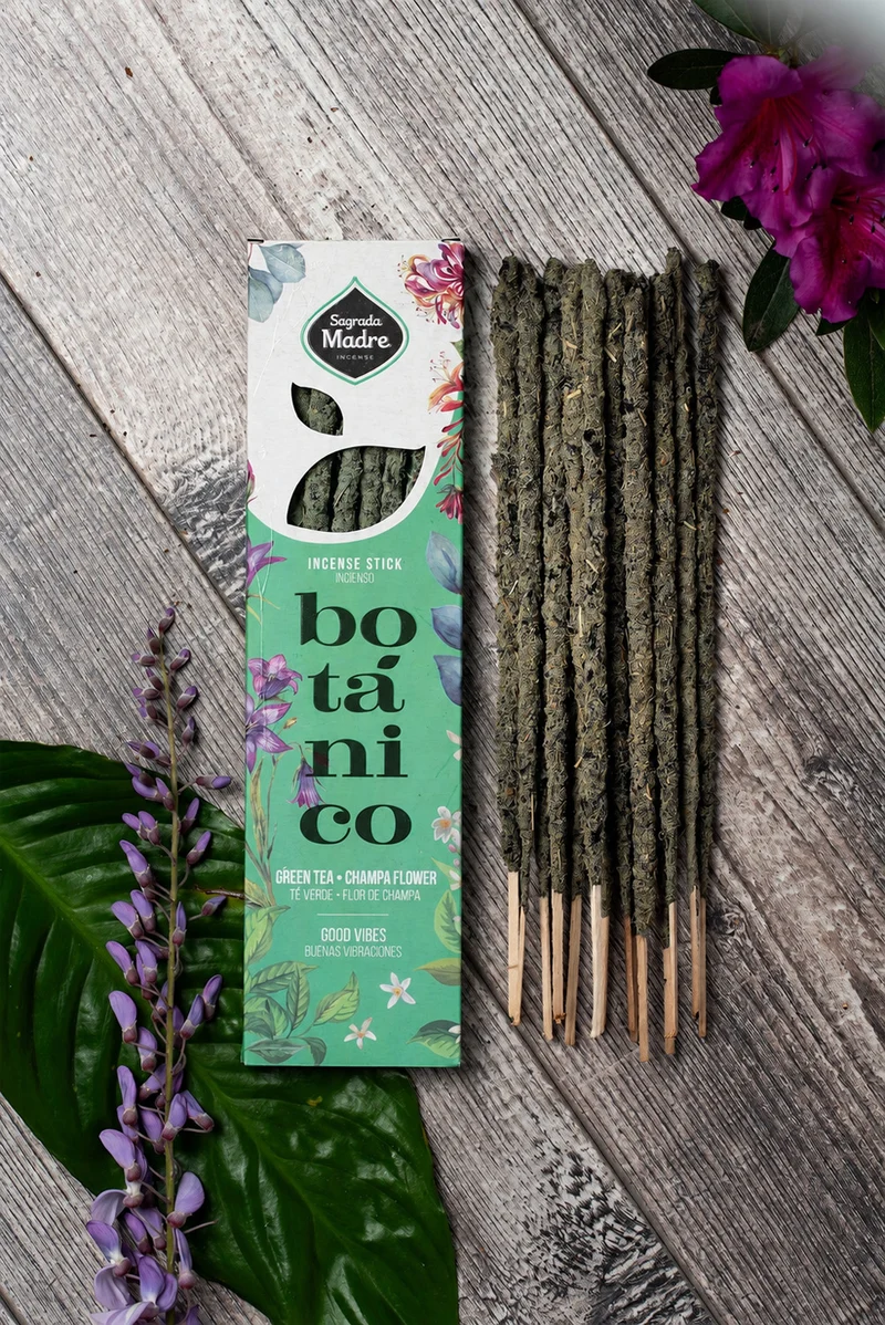 Sagrada Madre Botanische wierook Groene Thee & Champa