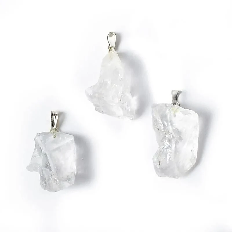 Bergkristal ruw edelsteenhanger