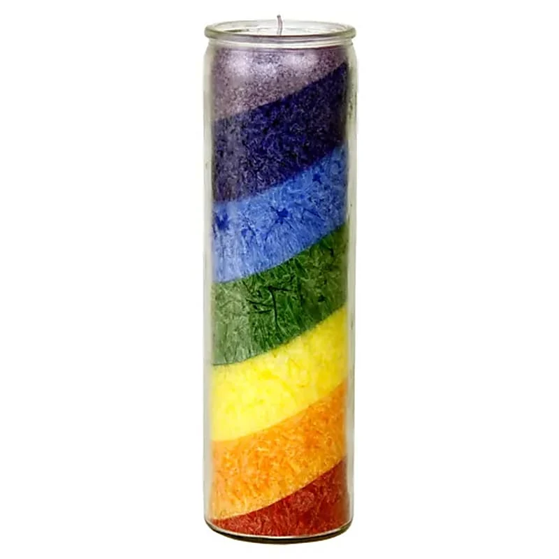 Kaars stearine regenboog geurloos