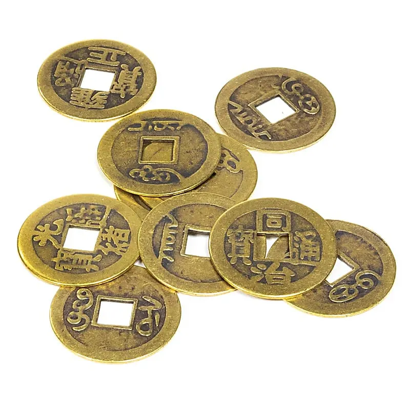 Chinese feng shui geluksmunten set van 10