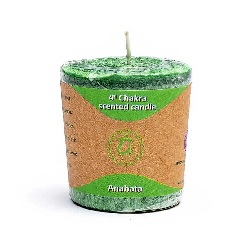 Votief geurkaarsje 4e chakra