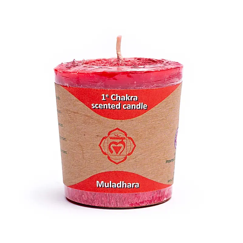 Votief geurkaarsje 1e chakra