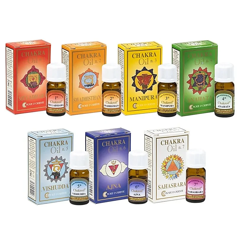 Set van 7 Essentiële chakra oliën