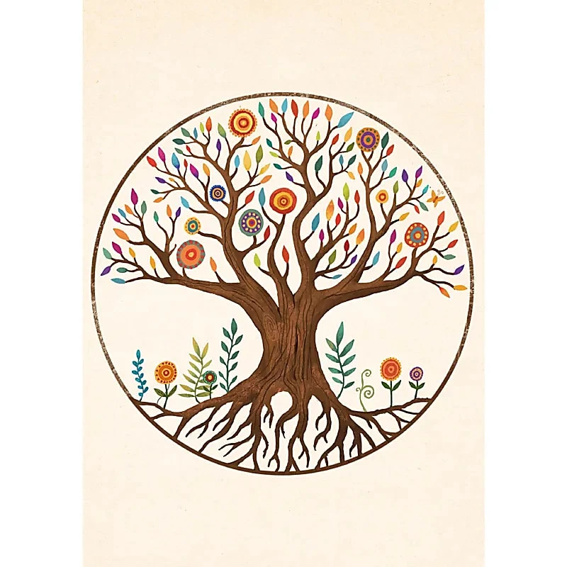Ansichtkaarten Levensboom mandala