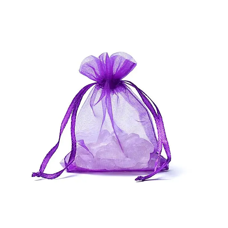 Organza cadeauzakje paars XS