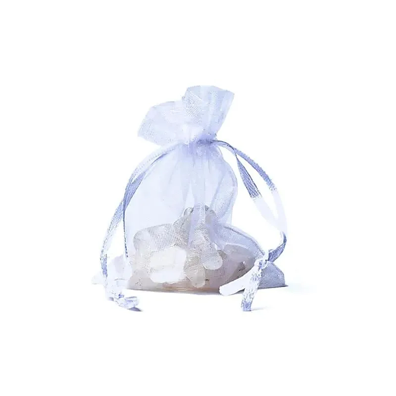 Organza cadeauzakje wit XS
