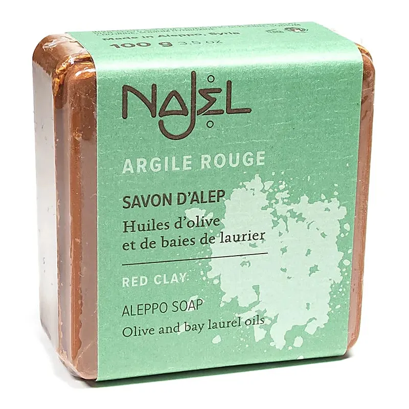 Najel Aleppo zeep met rode klei exfoliërend
