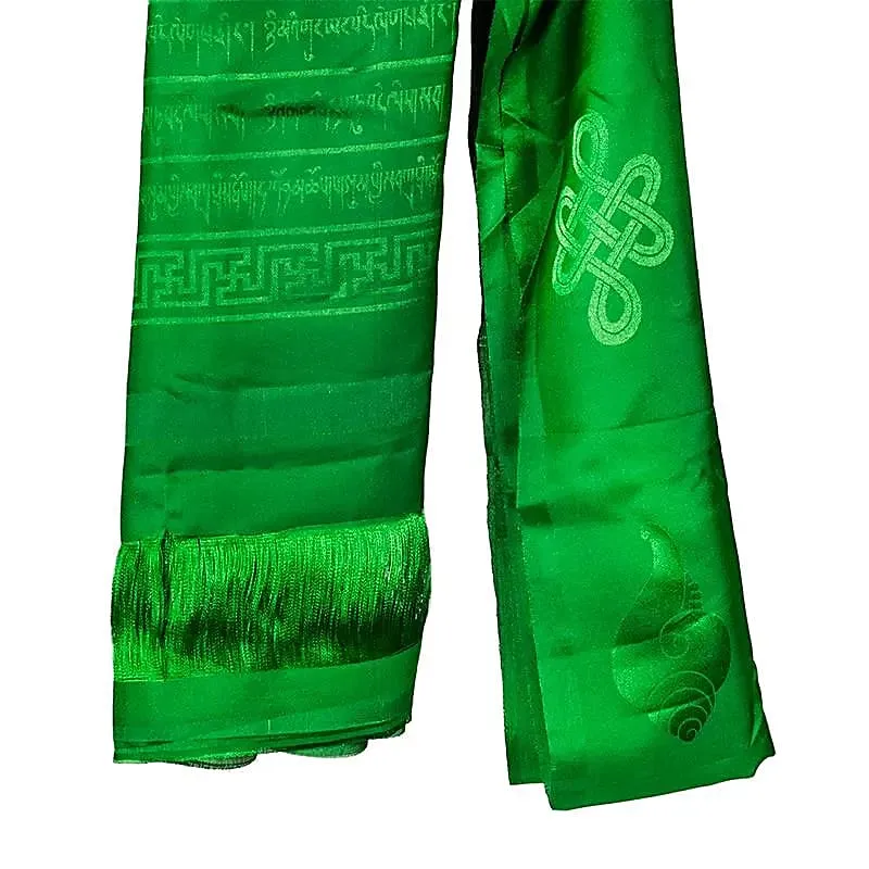 Tibetaanse luxe Katha sjaal groen XL
