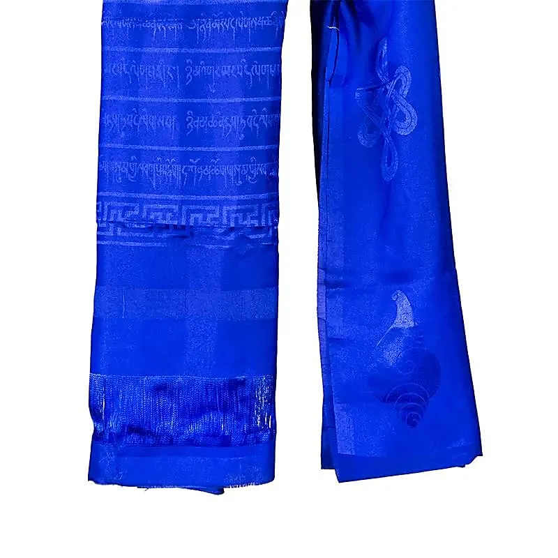 Tibetaanse luxe Katha sjaal blauw XL