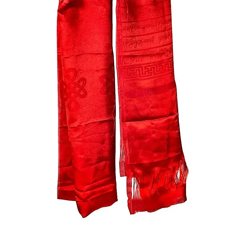 Tibetaanse luxe Katha sjaal rood XL