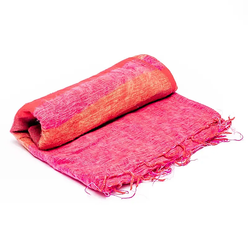 Meditatie omslagdoek rood/roze/oranje