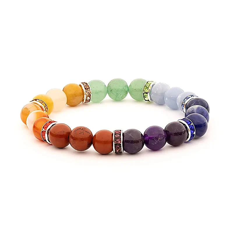 Armband 7 chakra's elastisch