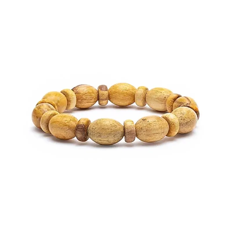 Palo Santo armband ovaal en donut elastisch