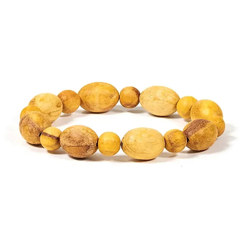 Palo Santo armband rond en ovaal elastisch