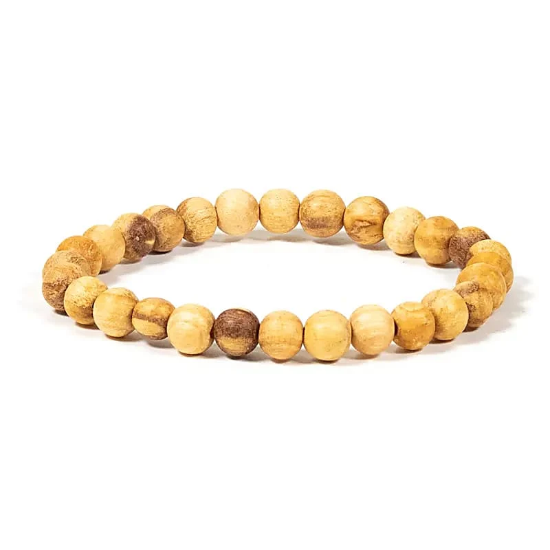Palo Santo armband ronde kralen S elastisch