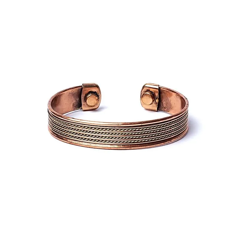 Armband koper vier koorden magnetisch