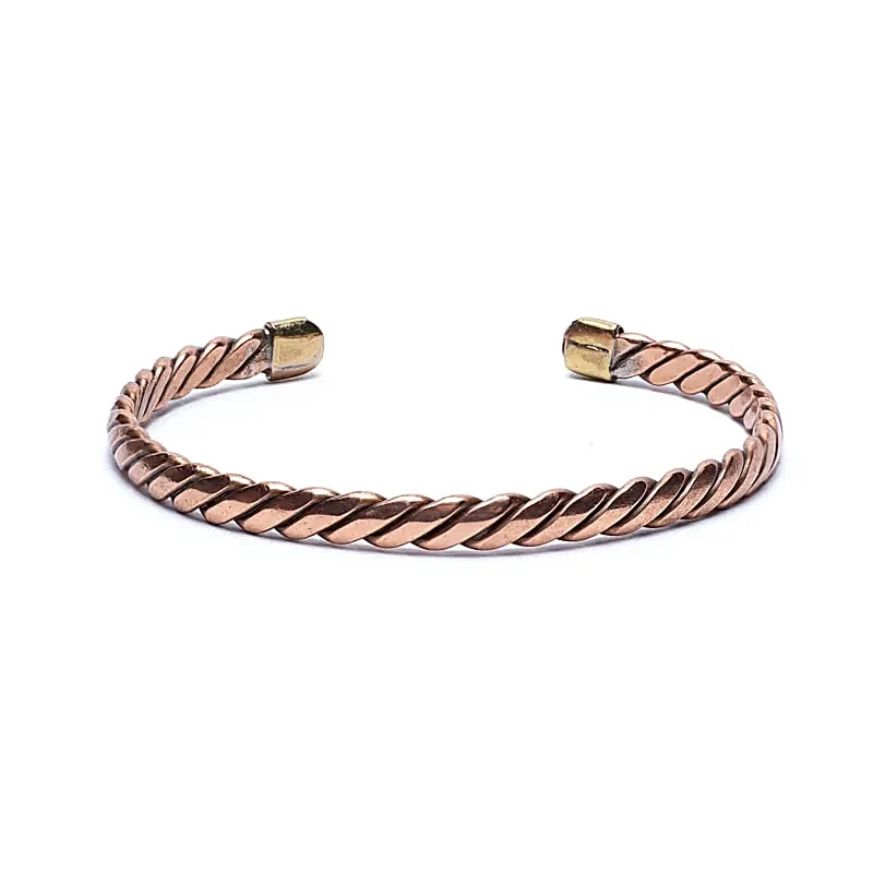Gedraaide armband bronskleurig