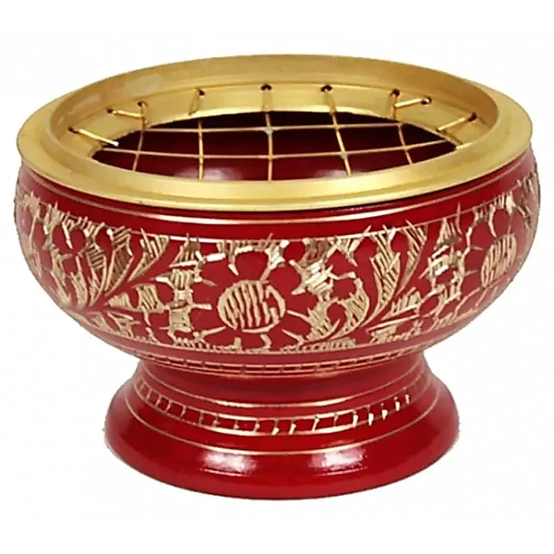 Wierookbrander messing rood