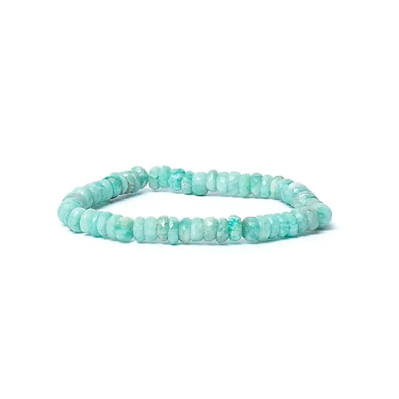 Armband amazoniet facet AA kwaliteit elastisch
