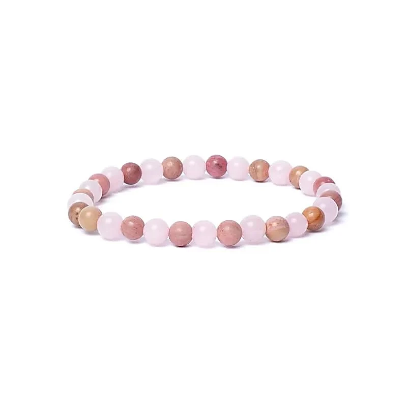 Armband rozenkwarts/ thuliet AA kwaliteit elastisch