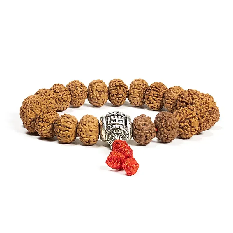 Mala/armband rudraksha + OMPMH 21 kralen