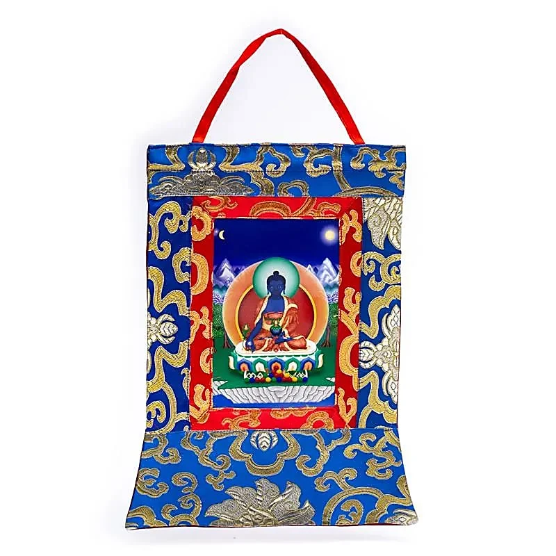 Medicijn Boeddha thangka geprint