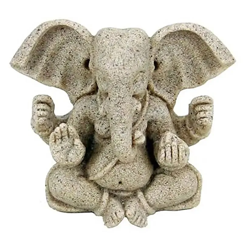 Ganesha beeld resin met zandstructuur