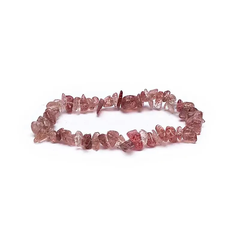Armband aardbeienkwarts chips elastisch