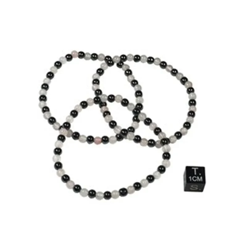 Armband hematine/rozenkwarts