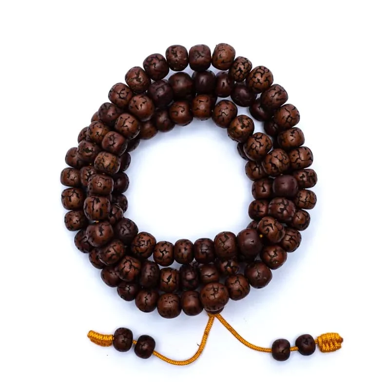Mala Rudraksha 108 kralen gepolijst