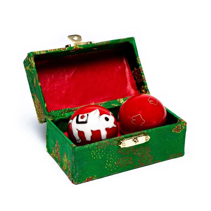Meridiaankogels Olifanten rood/wit