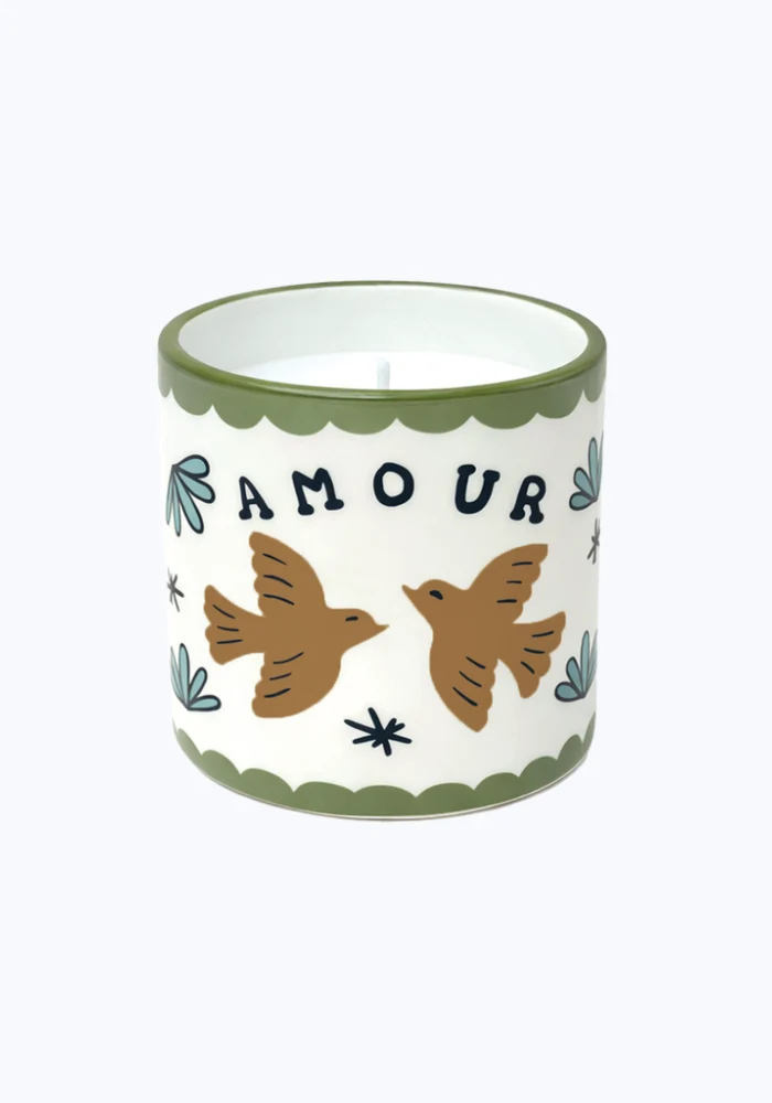 Bougie Muse Amour Oiseaux Ambre