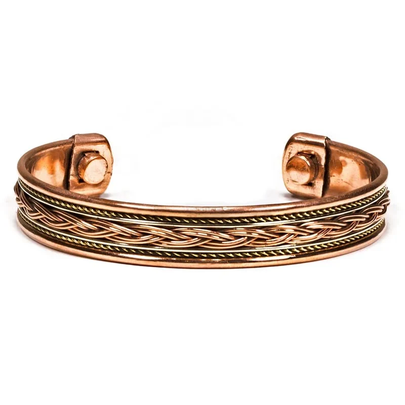 Armbanden magnetisch koper set van 2 stuks