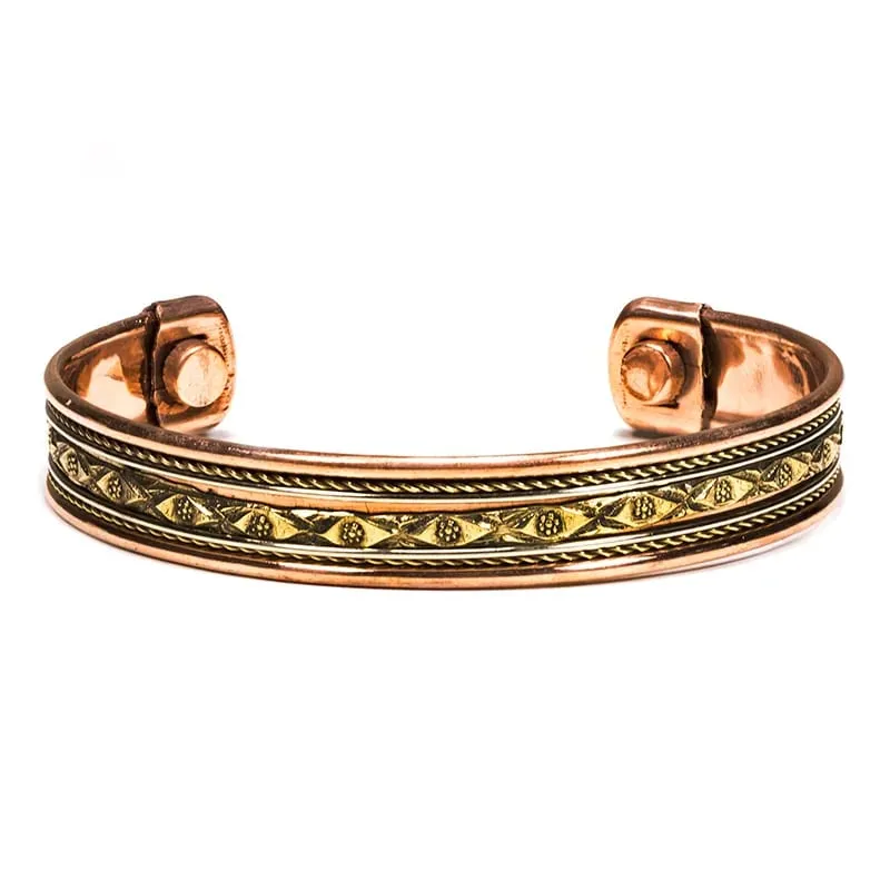 Armbanden magnetisch koper set van 2 stuks