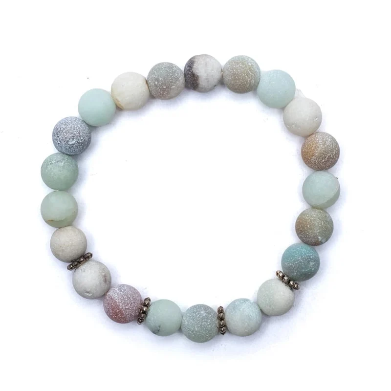 Mala/armband amazoniet elastisch