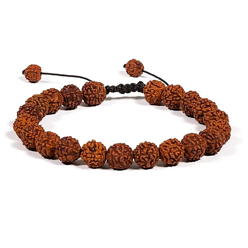 Mala/armband rudraksha 21 kralen verstelbaar