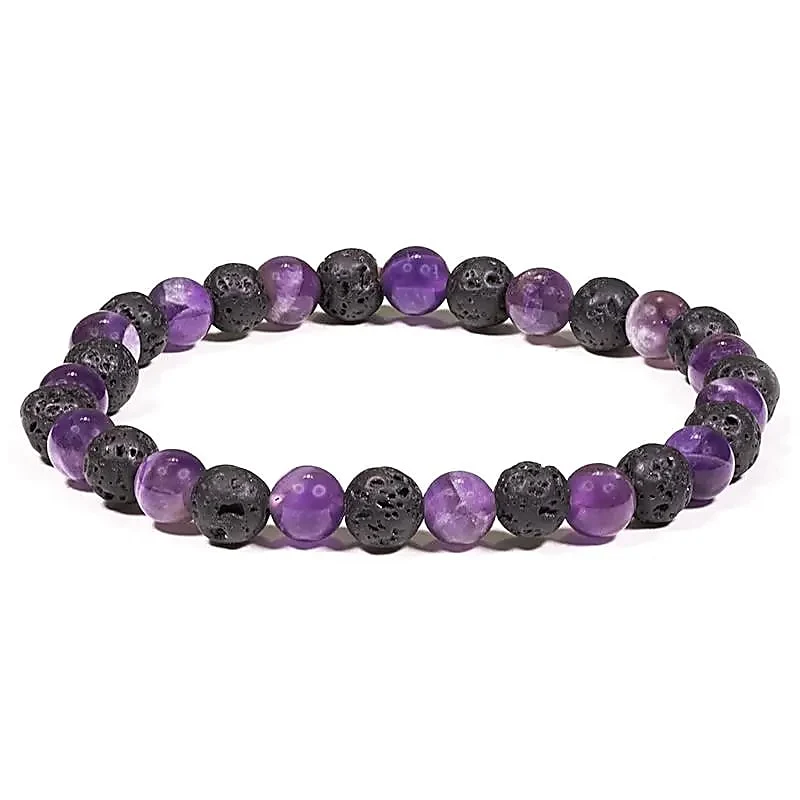 Armband lava/amethist